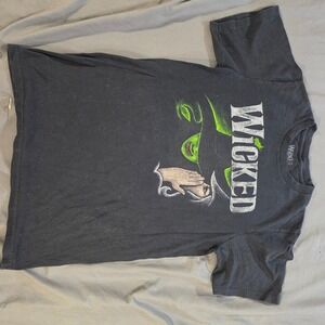 Wicked The Musical Broadway Graphic T-Shirt Black Organic Cotton Small